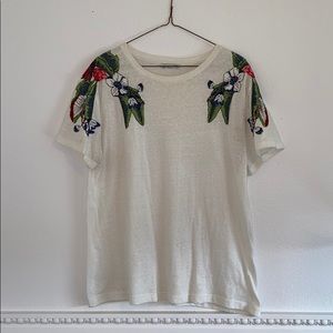 Zara Embroidered Tee